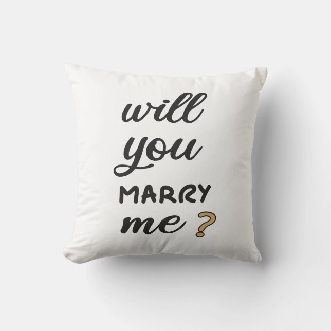 Heiraten Sie mich? Kissen (Vorderseite)
