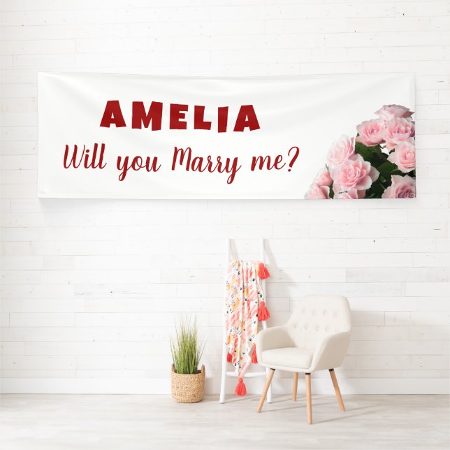 Heiraten Sie mich mit einem romantischen Vorschlag Banner (Insitu)