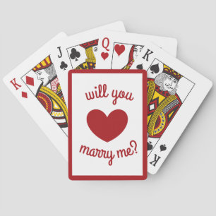 Heiraten Sie mich mit Karten spielen von dalDesign Spielkarten