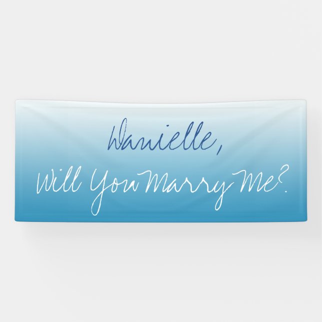 Heiraten Sie mich, Ombre Banner (Horizontal)