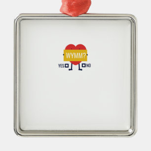 Heiraten Sie mich? Ornament Aus Metall