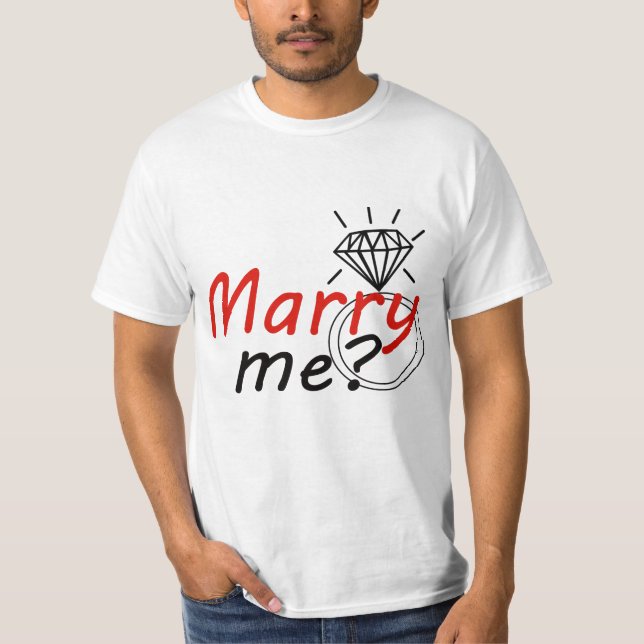 Heiraten Sie mich Par3 T-Shirt (Vorderseite)