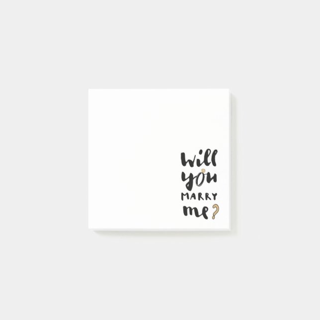 Heiraten Sie mich? Post-it Klebezettel (Vorderseite)