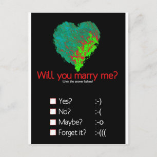 Heiraten Sie mich? Postkarte