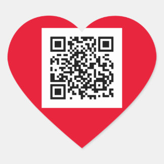 Heiraten Sie mich? QR-Code Herz-Aufkleber