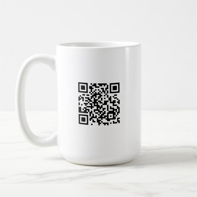 Heiraten Sie mich? QR-Code Kaffeetasse (Links)