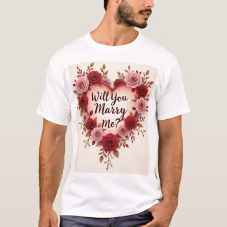 Heiraten Sie mich? Romantischer Vorschlag T-Shirt