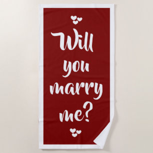 Heiraten Sie mich? Strandtuch von dalDesignNZ