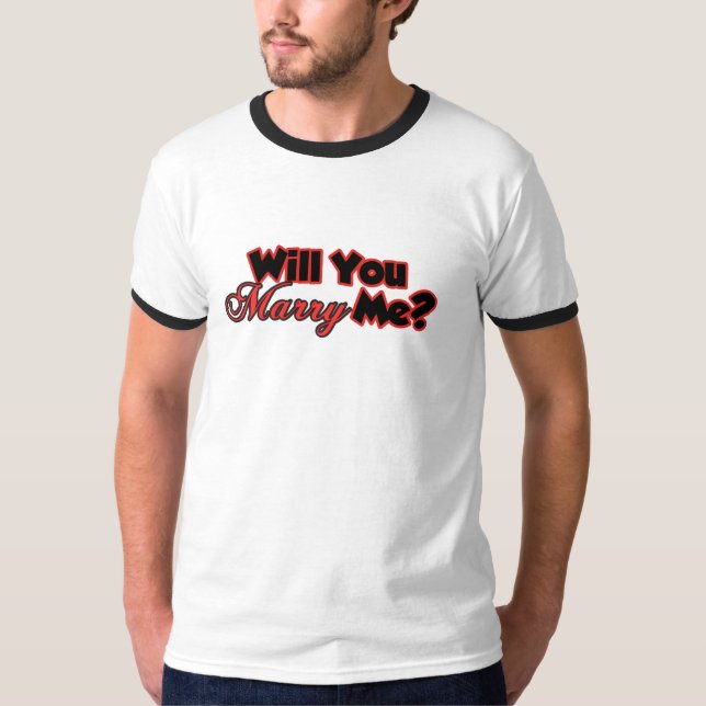Heiraten Sie mich T-Shirt (Vorderseite)