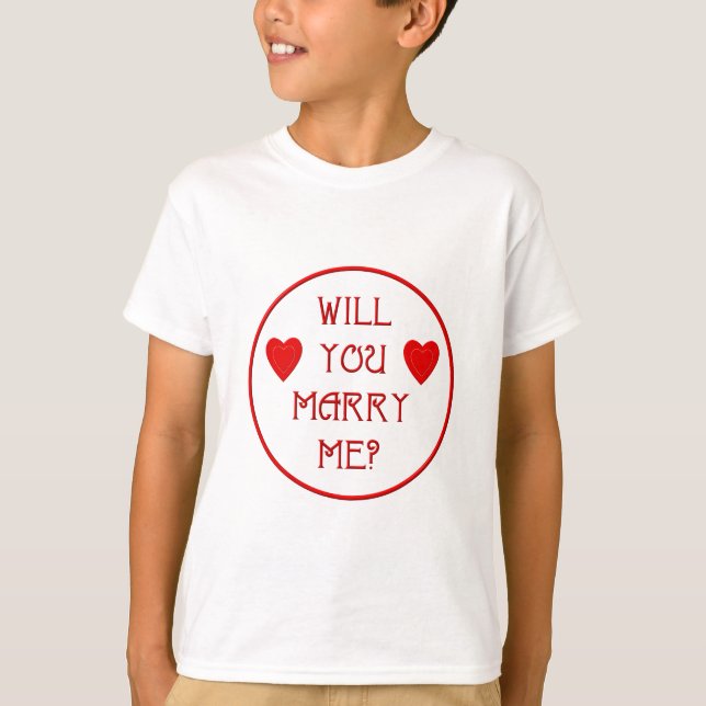 Heiraten Sie mich? T-Shirt (Vorderseite)
