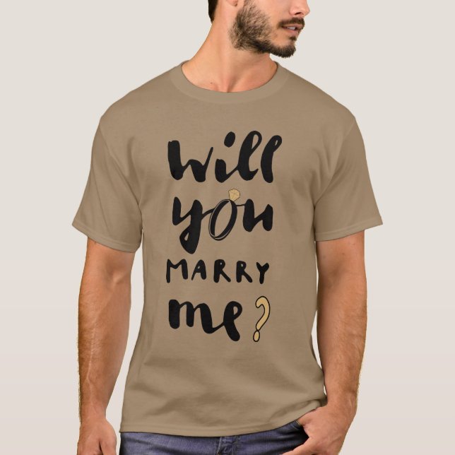 Heiraten Sie mich? T-Shirt (Vorderseite)