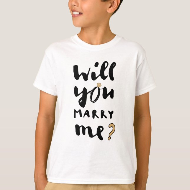 Heiraten Sie mich? T-Shirt (Vorderseite)