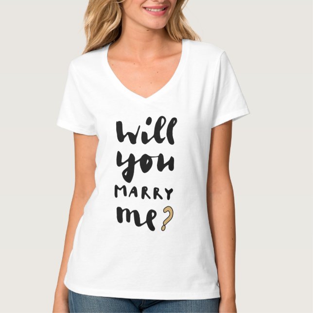 Heiraten Sie mich? T-Shirt (Vorderseite)