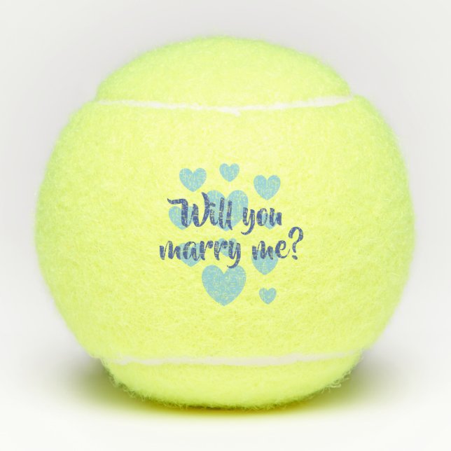Heiraten Sie mich? Tennisball durch dalDesignNZ Tennisbälle (Vorderseite)