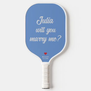 Heiraten Sie mich? Vorschlag für personalisierte H Pickleball Schläger