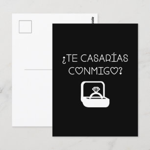 Heiraten Sie mich? Vorschlag ¿Te Casarias Conmigo? Postkarte