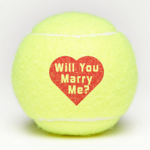 Heiraten Sie mich? Vorschlag Tennis Balls 3x Tennisbälle