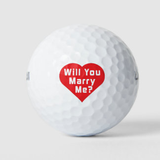 Heiraten Sie mich? Vorschlag zur Eheschließung Golfball