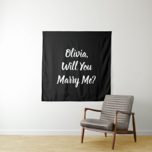 Heiraten Sie mich? Vorschlag zur Eheschließung Wandteppich