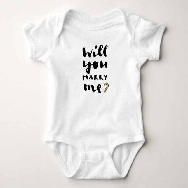 Heiraten Sie mir Baby Bodysuit Strampler (Vorderseite)