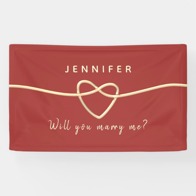 Heiraten Sie mir Banner (Horizontal)