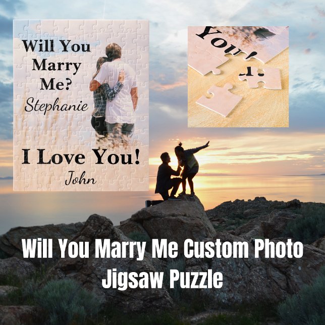 Heiraten Sie mir Custom Foto Puzzle (Will You Marry Me Custom Photo Jigsaw Puzzle
)