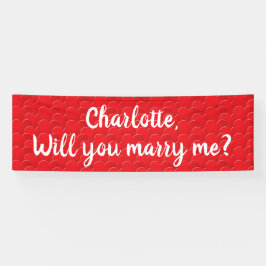 Heiraten Sie mir die roten Herzen maßgeschneiderte Banner