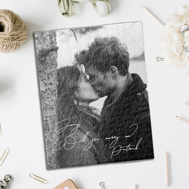 Heiraten Sie mir ein Puzzle mit schwarzem und weiß (Von Creator hochgeladen)