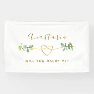 Heiraten Sie mir Eukalyptus Wedding Vorschlag Banner