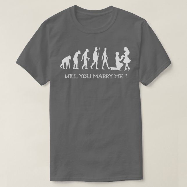 Heiraten Sie mir Evolution Verlobt? T-Shirt (Design vorne)