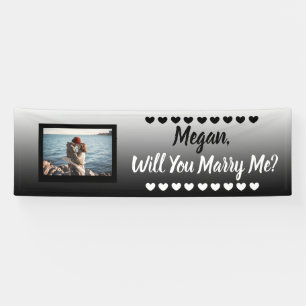 Heiraten Sie mir Individuelle Name und Foto Banner