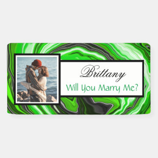 Heiraten Sie mir Individuelle Name Vorschlag Banne Banner