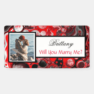 Heiraten Sie mir Individuelle Name Vorschlag Banne Banner