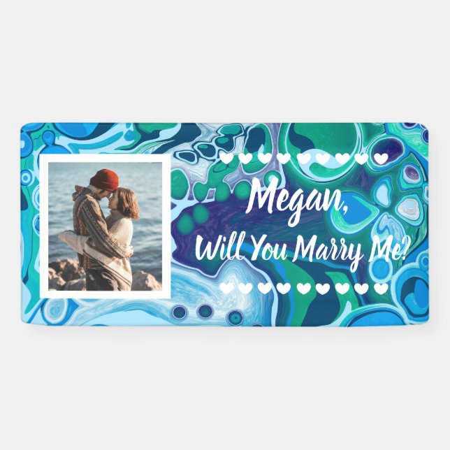 Heiraten Sie mir Individuelle Name Vorschlag Banner (Horizontal)