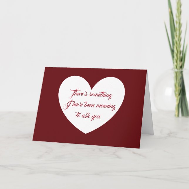 Heiraten Sie mir Karte (Vorderseite)