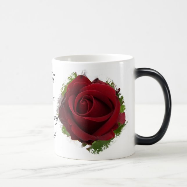 Heiraten Sie mir Morphing Tasse Rote Rose (Rechts)