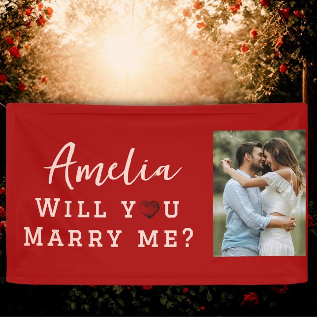 Heiraten Sie mir Romantisches Foto Banner (Von Creator hochgeladen)