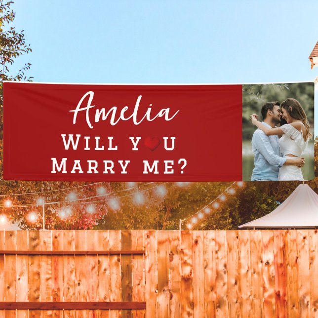 Heiraten Sie mir Romantisches Foto Banner (Von Creator hochgeladen)