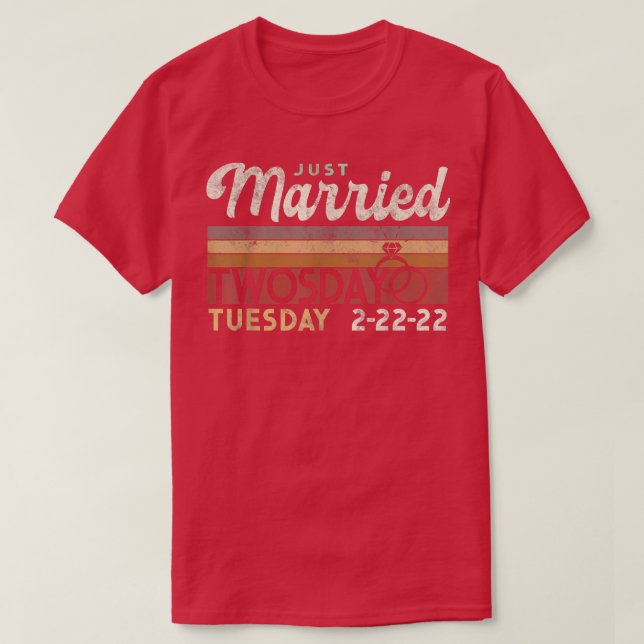 HEIRATET AM 22. Feb 20. Feb. T-Shirt (Design vorne)