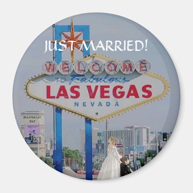 HEIRATET! In Fabulous Las Vegas Button Magnet (Vorne)