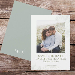 Heiratet - Save-the-Date - Hochzeit - Grün - Wasse Einladung
