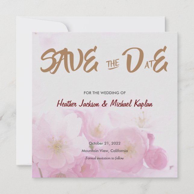 Heiratetag merken Hochzeit Professionell Klassisch Save The Date (Vorderseite)