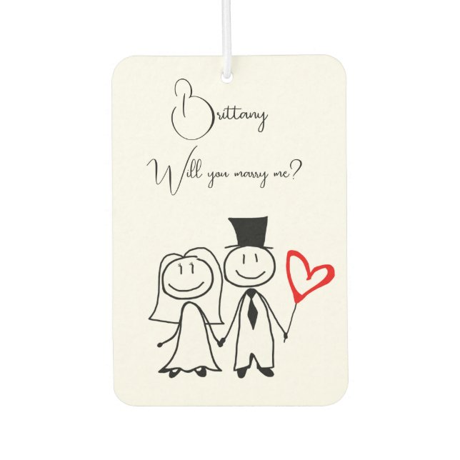 Heiratsantrag Autolufterfrischer (Vorderseite)
