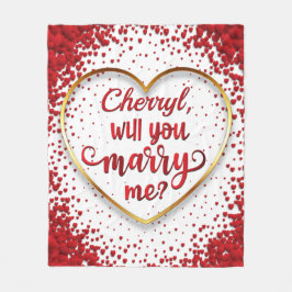 Heiratsantrag Heiraten Sie mir Fleecedecke