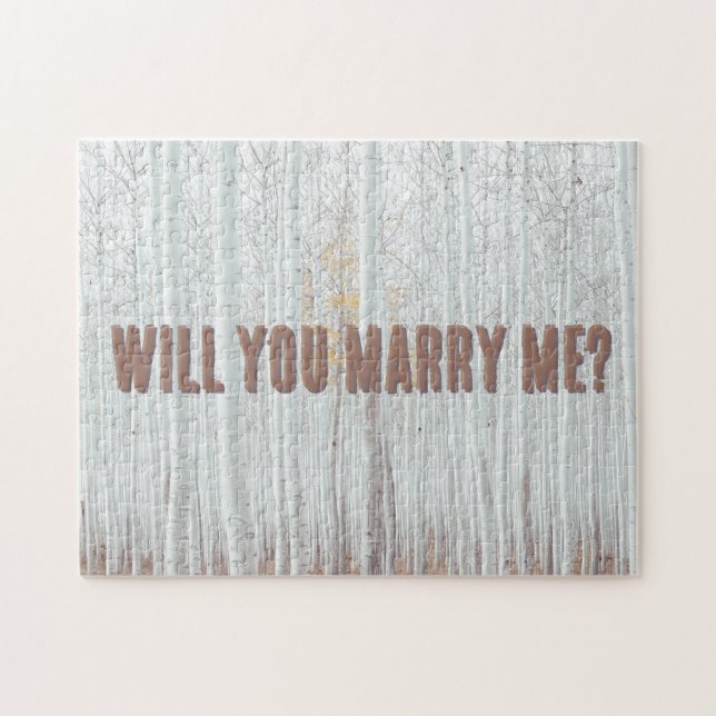 Heiratsantrag im Birkenwald Puzzle (Horizontal)