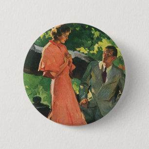 Heiratsantrag im Vintage-Stil; Willst du mich heir Button
