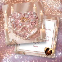Heiratsantrag | Kristalliner Herz-Kuchen und Ringe