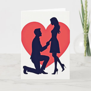 Heiratsantrag Liebeskarte Karte