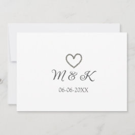 Heiratsbrief für Silberherz, modern Einladung