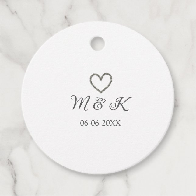 Heiratsbrief für Silberherz, modern Geschenkanhänger (Vorderseite)